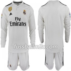Fußballtrikots Real Madrid Kinder Heim Trikotsatz 2018-2019 Langarm